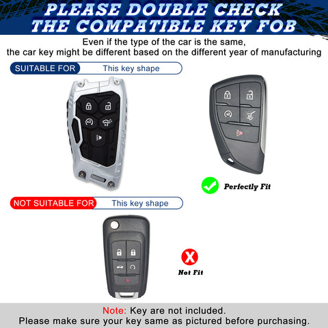 x xotic tech Mech Style Heavy Metal Key Fob Cover Compatible with Chevy Silverado 1500, GMC Sierra 1500 2022-2025, Chevrolet Tahoe 2024-2025, Zinc Alloy Key Case Protector Shell Keychain