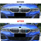 Tri-Colored Front Kidney Grille Strips Clip Cover For BMW 3 Series G20 2019-2022