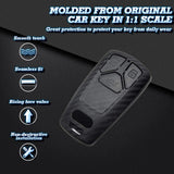 Carbon Fiber Texture Keyless Smart Key Fob Case For Audi A4 A5 S5 Q5 Q7 TT SQ5