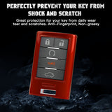 Xotic Tech Glossy ABS Key Fob Shell Cover, Compatible with Cadillac ATS CTS XTS DTS SRX Escalade Chevrolet C7 Corvette 4 5 6 Buttons Smart Keyless Entry Key OUC6000066 5923887 22756465