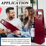 Portable Bottle Wine Gift Bag Champagne Beer Holder for Picnic Party, Christmas