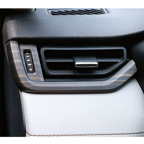 Wood Grain Dashboard Side Air Vent Cover Trims For Toyota RAV4 2019-2024