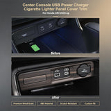 Wood/Carbon Look Console USB Port Charger Switch Panel Cover For Honda CRV 2023+