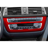 enter Consoles Multimedia Air Condition CD Control Panel Decoration Frame Cover Trim, Sporty Red, Compatible with BMW F30 F31 F32 F33 F34 F36 3GT 3 4 Series