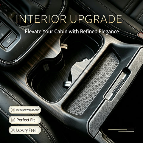 Wood/ Carbon Style Console Cup Holder Frame Trim Accessories For Honda CRV 23-up