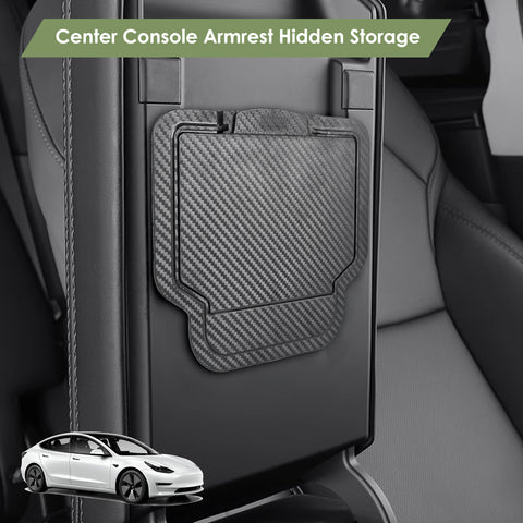 Center Console Organizer Armrest Hidden Storage Box For Tesla Model 3 Model Y