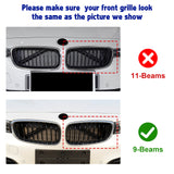 Tri-Colored Front Kidney Grille Strips Clip Cover For BMW 3 Series GT 2013-2016