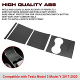 4pcs/Set Center Console Wrap Decor Sticker Accessories for Tesla Model 3/Y 17-20