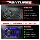 x xotic tech Headlight Switch Button Cover Trim Compatible with Jeep Wrangler JL JLU 2018-up & Gladiator JT 2020-up Interior Accessories(Red)