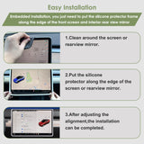 2pcs/Set Screen Edge Rearview Mirror Protector Trim Frame For Tesla Model 3 Y