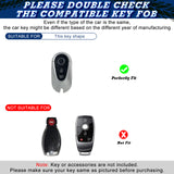 x xotic tech Glossy Black/Red Mix Color Carbon Fiber Texture Hard Plastic Key Fob Cover Case Compatible with Mercedes Benz W223 S Class, W206 C Class, X254 GLC Class, EQS EQE Gen4 Oval Shape