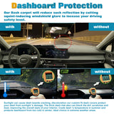 Black Dashboard Mat Poly Carpet DashMat Non-Slip Cover For Hyundai Sonata 2024+