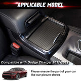 Carbon Fiber Texture Central Cup Holder Frame Trim Cover For Dodge Charger 2011-23