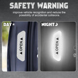 Door Open Warning Reflective Stickers Night Safety Decals Automotive Accessories