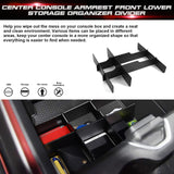 Front Lower Center Console Organizer Divider Compatible with Dodge RAM 1500 2500 3500 (NOT for Classic, Longhorn, Limited, TRX)