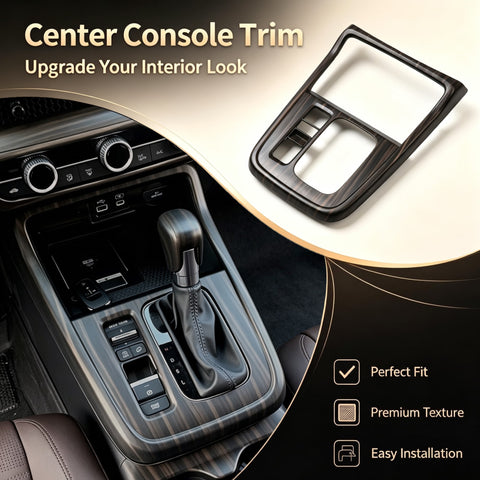 Wood/ Carbon Style Console Gear Shift Panel Trim Accessories For Honda CRV 23-up