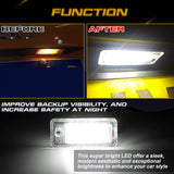 x xotic tech LED License Plate Lights Tag Lamps Replacement Compatible with Audi A3 S3 A4 S4 A6 S6 C6 A8 S8 Q7 RS4 RS6, Error Free 6000K Xenon White, 2Pcs