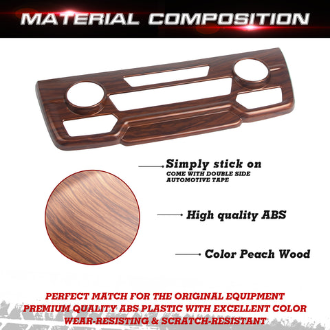 Peach Wood Grain Center Climate Control CD Panel Cover For Honda CR-V 17-2022