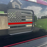 x xotic tech American Flag Rear Middle Window Decal, Back Center Sliding Window Glass US Flag Vinyl Sticker Exterior Accessories Compatible with Jeep Gladiator JT 2020-up Truck