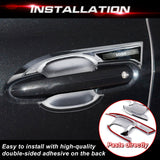 4PCS Exterior Door Handle Bowl Cover Trim For Toyota Highlander 2020-up, Carbon Fiber Pattern