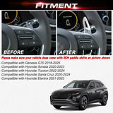 2x Aluminum Red Steering Wheel Paddle Shifter Extensions For Hyundai Genesis G70