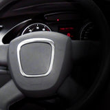 Steering Surrounding Ring Cover Trim, Aluminum Silver, Compatible with Audi A3 A4 A5 A6 A8 Q5 Q7