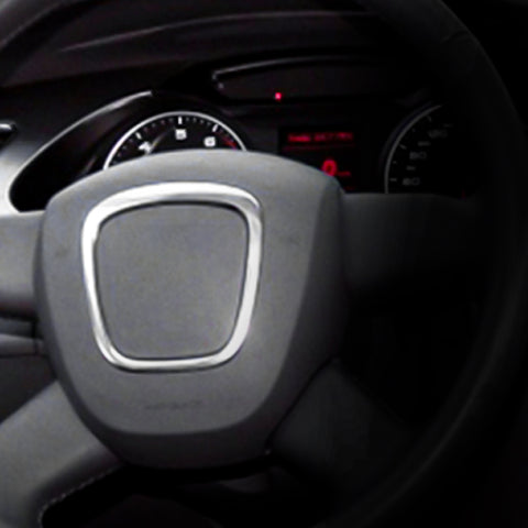 Steering Surrounding Ring Cover Trim, Aluminum Silver, Compatible with Audi A3 A4 A5 A6 A8 Q5 Q7