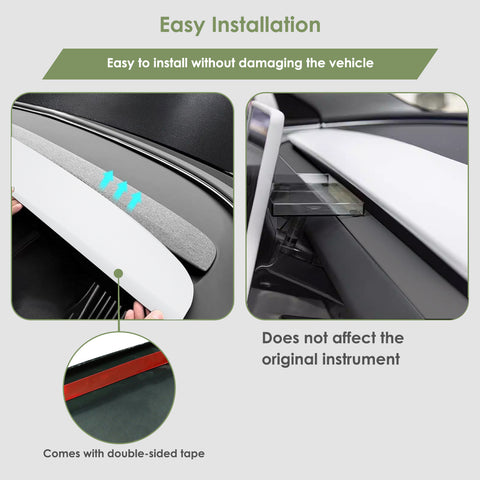 2pcs/Set Dashboard Panel Wrap Decor Cap for Tesla Model 3/Y Highland Juniper