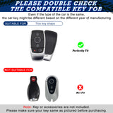 x xotic tech Glossy Black/Red Mix Color Carbon Fiber Texture Hard Plastic Key Fob Cover Case Compatible with E S G A C CLA CLS GLB GLC GLE GLS Class