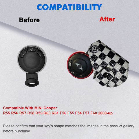 x xotic tech Union Jack UK Flag Style Key Fob Cover Holder Protector Compatible with MINI Cooper R55 R56 R57 R58 R59 R60 R61 F56 F55 F54 F57 F60 Smart Key