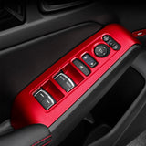 Red Steering Wheel Window Switch Frame Molding Cover Trim For Honda Civic 22-23