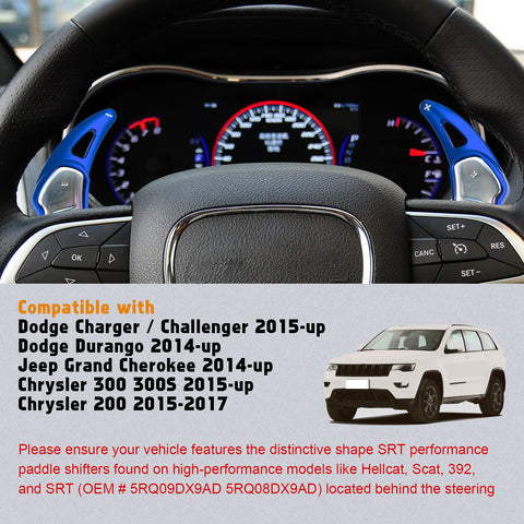 Paddle Shifter Extension Cover For Dodge Challenger Charger Durango SRT/Hellcat