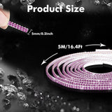 16.4 Ft Rhinestone Auto Dashboard Line Self Adhesive Molding Sticker Trim Strips