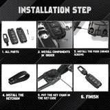 x xotic tech Mech Style Heavy Metal Key Fob Cover Compatible with PCX 150 Hybrid X-ADV SH125 Scoopy Forza 125 300 2016-2018 Super Cup 2020 2021, Zinc Alloy Key Case Protector Shell Keychain