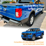 x xotic tech Mud Flaps Splash Guard Compatible with Ford Ranger 2024 2025 2026 Front & Rear Mudguards Fender Flare Dirt Slush Trap Protector Set Pickup Truck Accessories(4PCS)