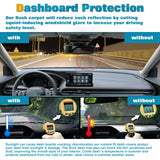 Black Dashboard Mat Poly Carpet DashMat Non-Slip Cover For Honda HRV 2023-2025