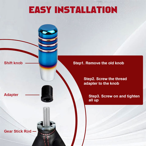JDM Universal Aluminum Manual Racing Car Gear Stick Shift Knob Shifter Lever