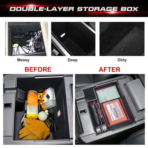 Center Console Armrest Organizer Storage Insert Tray For Ford Explorer 2020-2025