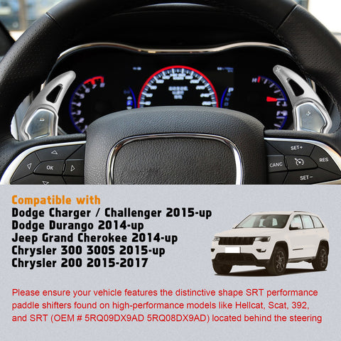 Paddle Shifter Extension Cover For Dodge Challenger Charger Durango SRT/Hellcat