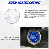 x xotic tech Real Carbon Fiber Push Start Button Trim, Engine Start Stop Button Ignition Button Cover Compatible with Cadillac XT4 2019+ XT6 CT5 2020+ or Corvette C8 2020 2021 2022 2023 2024 2025