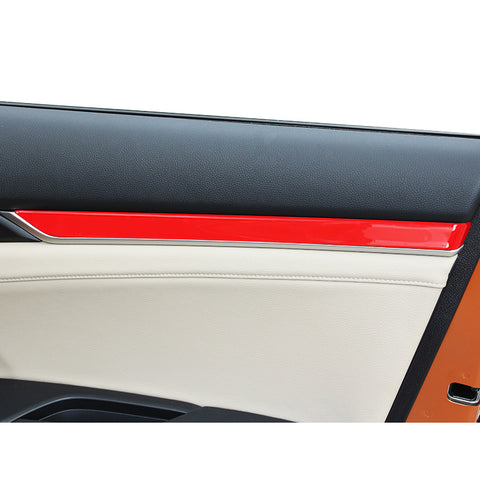 Red Pillar Speaker Handle Bowl Panel Molding Trim For Honda Civic Sedan 2016-21