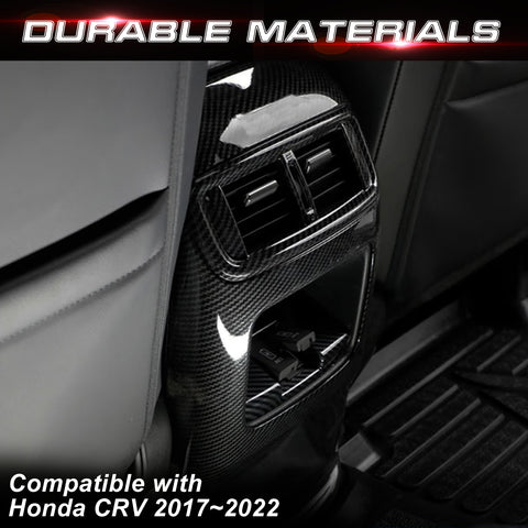 Carbon Fiber Pattern Rear Air Vent Molding Cover Trim For Honda CR-V 2017-2022