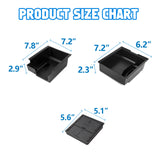 3PCS Center Console Organizer Tray Armrest Hidden Cubby Drawer Storage Box Compatible with Tesla Model 3 Model Y 2021-2024