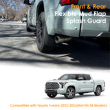 x xotic tech Mud Flaps Splash Guard Compatible with Toyota Tundra 2022-2026 Front & Rear Mudguards Fender Flare Dirt Slush Trap Protector Set Pickup Truck Accessories(4PCS)