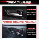x xotic tech Interior Door Handle Bowl Cover Compatible with Toyota Highlander 2020-up ABS Car Decoration Interior Accessories (Carbon Fiber Style) 4Pcs/Set