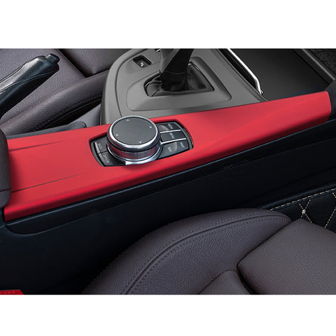 Red Center Console Stripe IDrive Button Gear Panel Cover For BMW 3 Series 12-18
