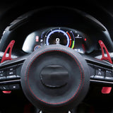 Black Forged/Red Steering Paddle Shifter Extension For Mazda 3 6 CX-3 CX-5 MX-5