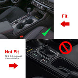 Carbon Fiber Pattern Steering Wheel Gear Shift Panel Cover For Honda Civic 22-up