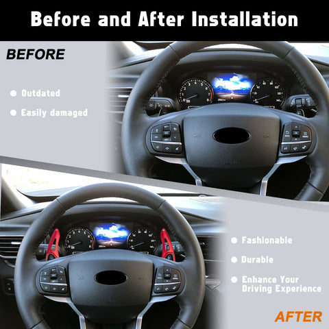 Paddle Shifter Extension Decoration Cover Accessories For Ford Explorer 2020-up