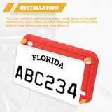 x xotic tech Motorcycle Silicone License Plate Frames, Motorbike License Plate Holder, Rust Proof, Rattle Proof, Weather Proof